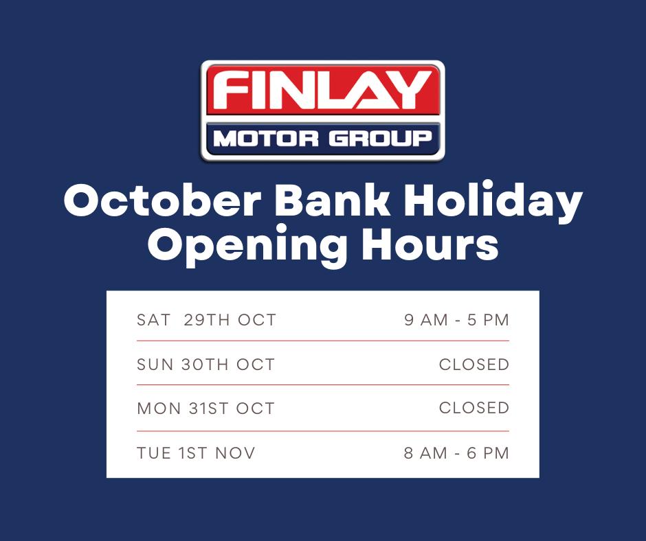 October Bank Holiday Opening Hours